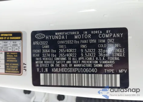 2023 Genesis Gv80 2.5T Awd from USA, damaged, VIN KMUHBDSBXPU106040